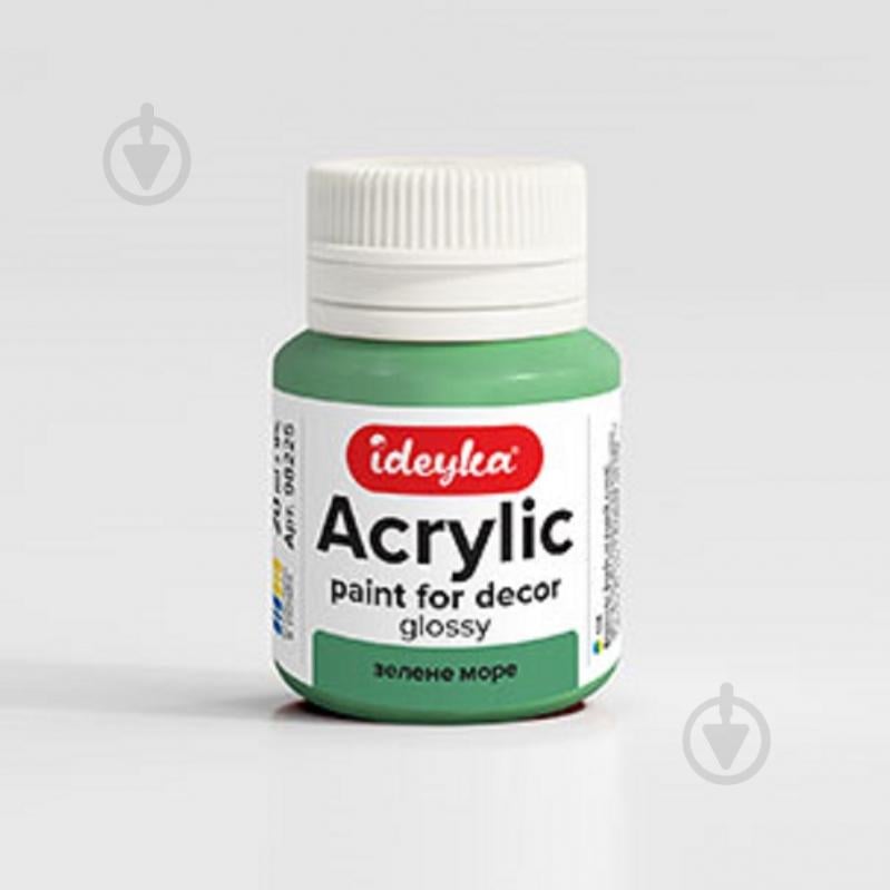 Акрил для декора Зеленое море 20 мл Ideyka - фото 1 Акрил для декора Зеленое море 20 мл Ideyka - фото 1