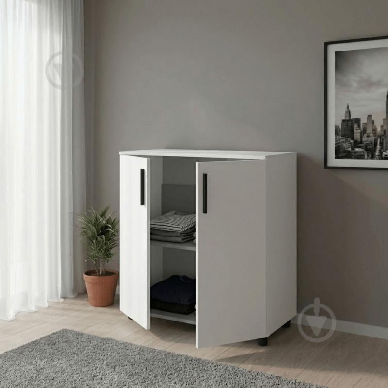 Комод Doros Торн 2ДСП 900x800x516 мм белый/белый - фото 4