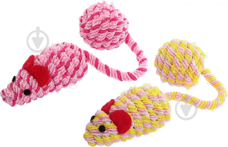 Игрушка для котов Camon Мышка 2 шт. разноцветный - фото 1