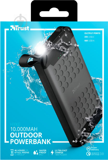 Повербанк Trust MAH QC 3.0 10000 mAh black (23564) - фото 10