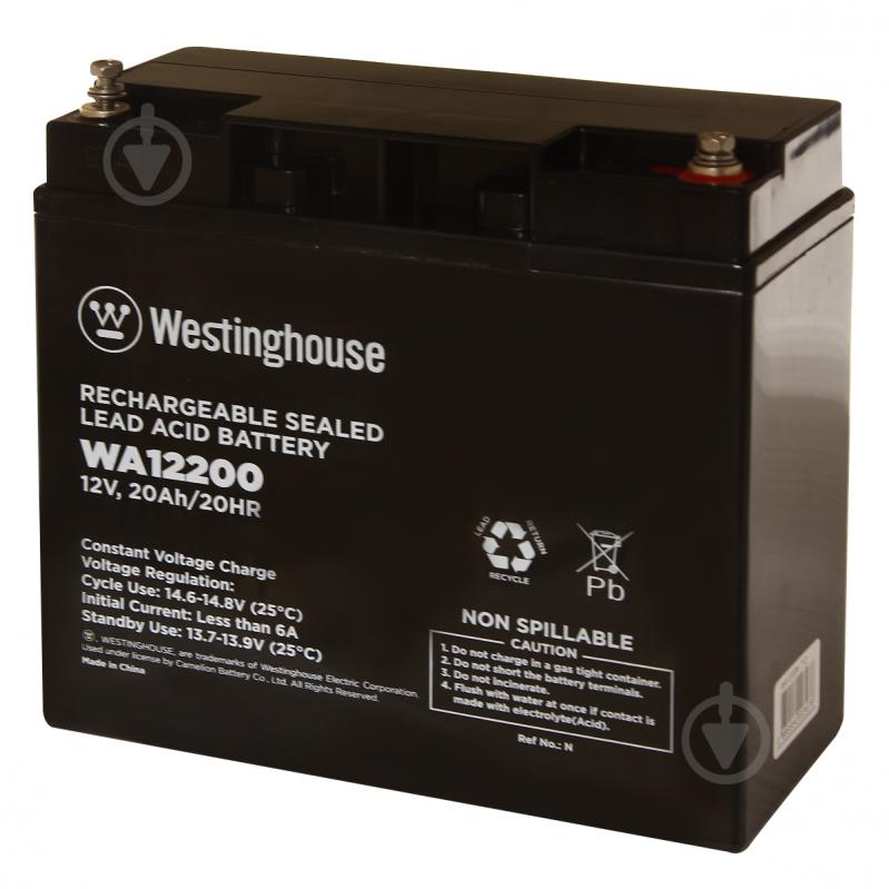 Батарея аккумуляторная Westinghouse 12V 20Ah terminal T12 WA12200N-T12 - фото 2