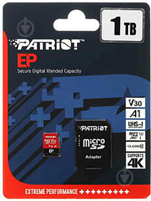 Карта пам'яті Patriot microSDXC 1 ТБ Class 10 (PEF1TBEP31MCX ) + SD-adapter - фото 3