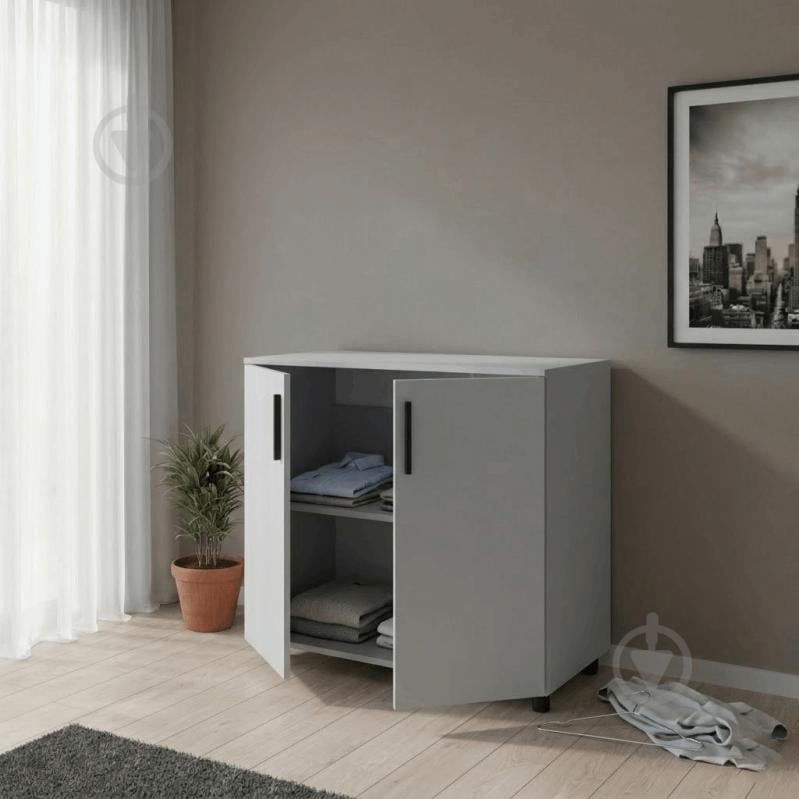 Комод Doros Торн 2ДСП 900x800x516 мм серый/серый - фото 4