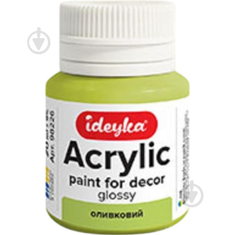 Акрил для декору Оливковий 20 мл Ideyka - фото 1