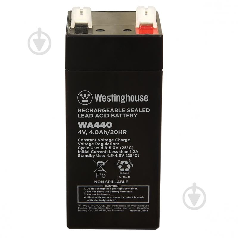 Батарея аккумуляторная Westinghouse 4V 4Ah terminal T1 WA440N-T1 - фото 1