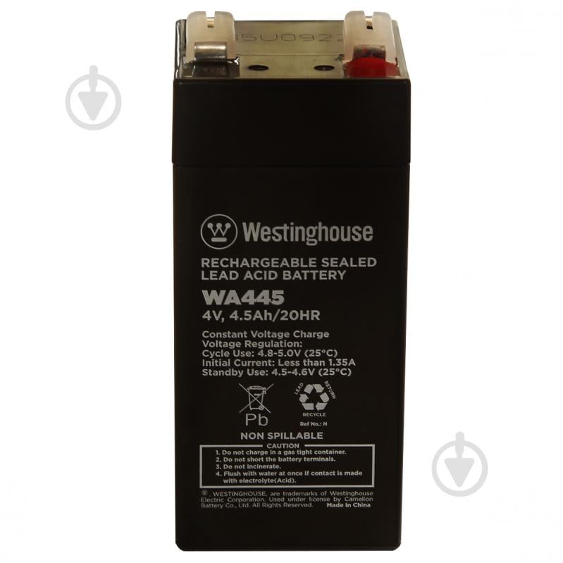 Батарея акумуляторна Westinghouse 4V 4.5Ah terminal T1 WA445N-T1 - фото 1