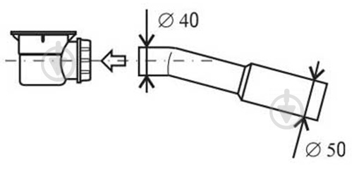 Патрубок Ravak для сифону 40/50 мм X01304 - фото 2