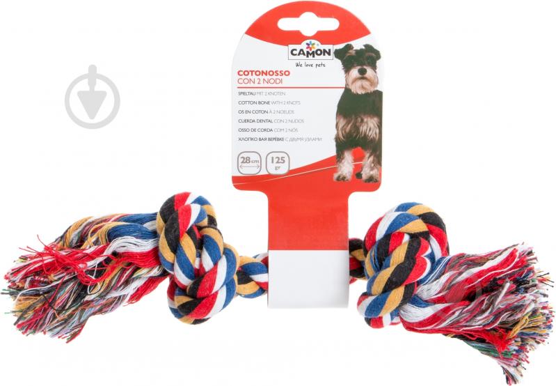 Игрушка для собак Camon Канат с 2 узлами 28 см - фото 2