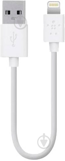 Кабель Belkin USB-A - Lightning 0,15 м белый (F8J023BT06INWHT) - фото 1