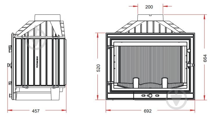 Топка для камина Invicta Primo 700 (677700) - фото 4