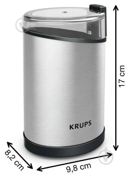 Кофемолка Krups (GX204D10) Silver - фото 3 Кофемолка Krups (GX204D10) Silver - фото 3