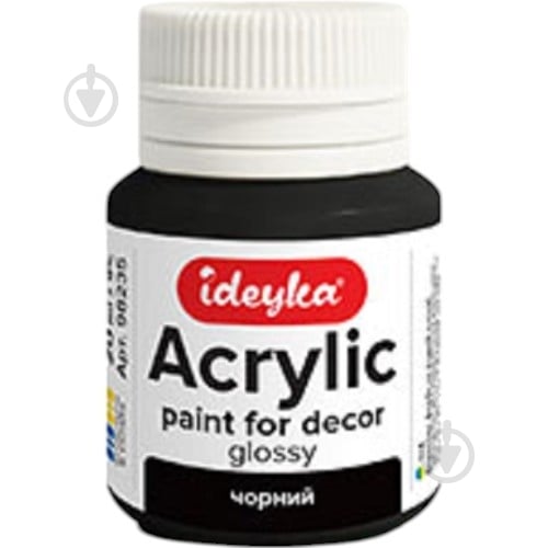 Акрил для декора "Черная" 20 мл Ideyka - фото 1