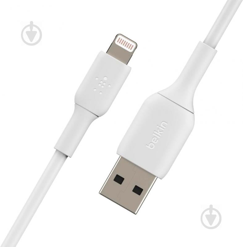 Кабель Belkin USB-A - Lightning PVC 3 м белый (CAA001BT3MWH) - фото 1