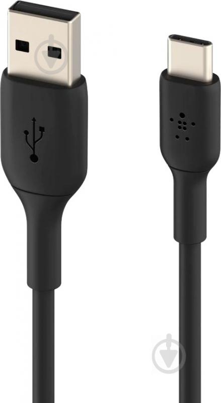 Кабель Belkin USB-A - USB-С, PVC 2 м чорний (CAB001BT2MBK) - фото 2