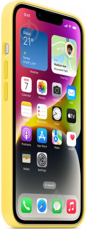 Чохол Apple Silicone Case with MagSafe для Apple iPhone 14 canary yellow (MQU73ZE/A) - фото 3