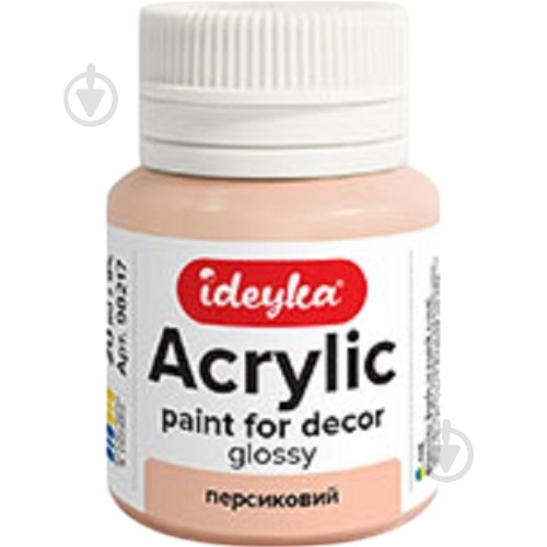Акрил для декора "Персиковый" 20 мл Ideyka - фото 1 Акрил для декора "Персиковый" 20 мл Ideyka - фото 1