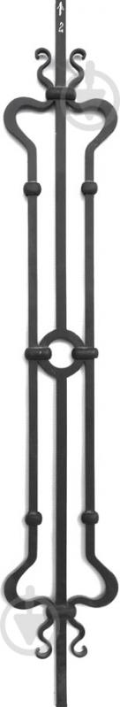 Стойка кованная Бастион №2-м 950x155 мм - фото 1 Стойка кованная Бастион №2-м 950x155 мм - фото 1