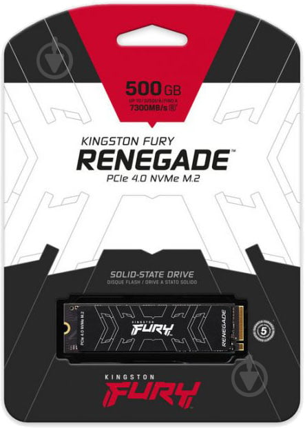 SSD-накопитель Kingston Fury Renegade 2280 500GB M.2 PCI Express 4.0 x4 3D TLC NAND (SFYRS/500G) - фото 5