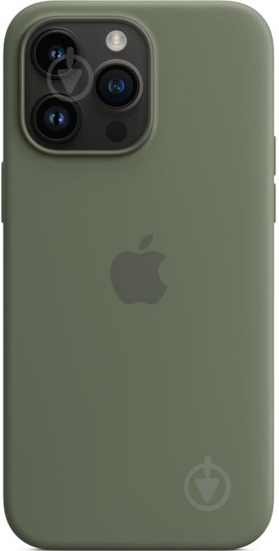 Чохол Apple Silicone Case with MagSafe для Apple iPhone 14 Pro Max olive (MQUN3ZE/A) - фото 1