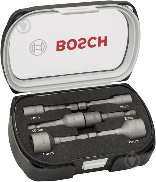 Набор головок торцевых Bosch Extra Hard магніт 6 шт. 2608551079 - фото 1 Набор головок торцевых Bosch Extra Hard магніт 6 шт. 2608551079 - фото 1