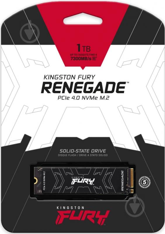 SSD-накопичувач Kingston FURY Renegade 1000GB M.2 PCI Express 4.0 x4 3D TLC NAND (SFYRS/1000G) - фото 5