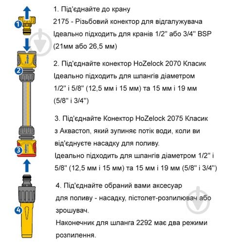 Конектор Hozelock для шланга d15 і 19мм Plus - фото 4