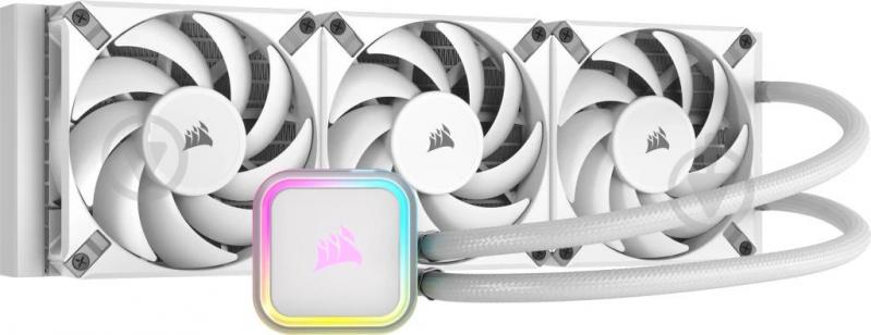 Система водяного охолодження Corsair iCUE H150i RGB Elite Liquid CPU Cooler White (CW-9060079-WW) - фото 1