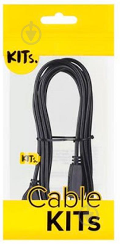 Кабель Kit USB 2.0(AM/BM) 1,8 м чорний (KITS-W-006) - фото 2