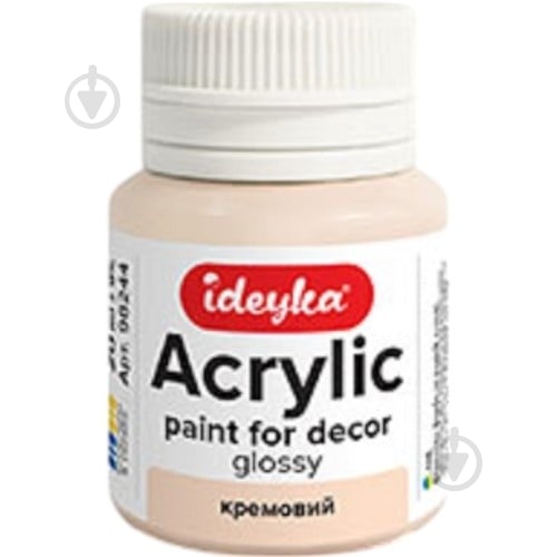 Акрил для декора Кремовый 20 мл Ideyka - фото 1 Акрил для декора Кремовый 20 мл Ideyka - фото 1