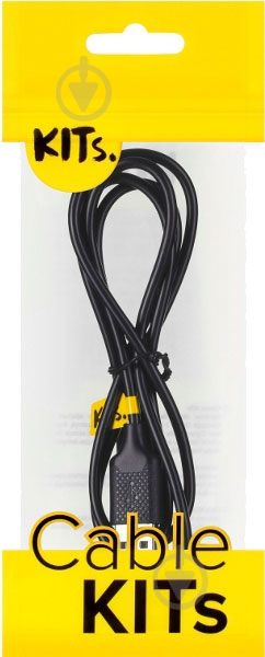 Кабель Kit USB 2.0 - Micro USB 1 м чорний (KITS-W-001) - фото 2