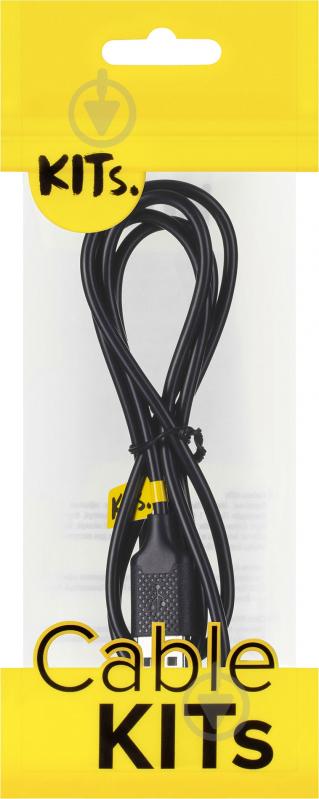 Кабель Kit USB 2.0 - USB Type-C 1 м черный (KITS-W-004) - фото 2 Кабель Kit USB 2.0 - USB Type-C 1 м черный (KITS-W-004) - фото 2