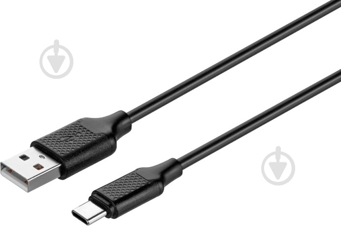 Кабель Kit USB 2.0 - USB Type-C 1 м черный (KITS-W-004) - фото 1 Кабель Kit USB 2.0 - USB Type-C 1 м черный (KITS-W-004) - фото 1