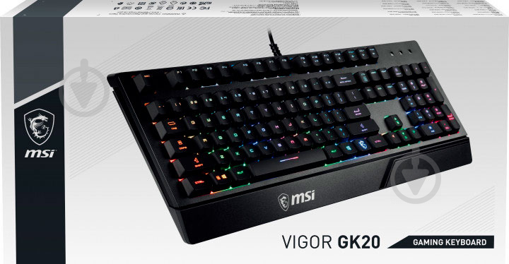 Клавіатура ігрова MSI Vigor GK20 (VIGOR_GK20_UA) black - фото 9