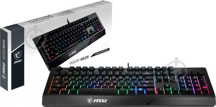 Клавіатура ігрова MSI Vigor GK20 (VIGOR_GK20_UA) black - фото 8