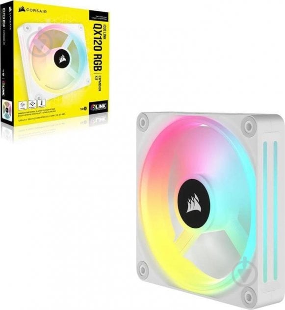 Корпусний кулер Corsair iCUE Link QX120 RGB PWM white - фото 8