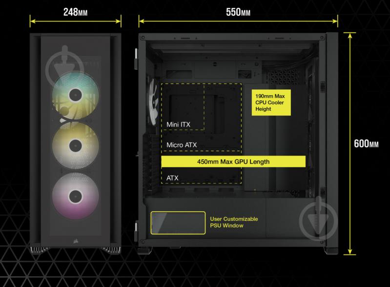 Корпус Corsair iCUE 7000X RGB (CC-9011226-WW) - фото 17