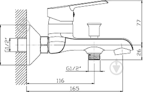 Смеситель для ванны Tango Rainbow 03 - фото 4