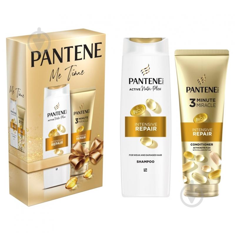 Подарунковий набір для жінок Pantene Шампунь 400 мл + Бальзам-ополіскувач Інтенсивне відновлення 220 мл - фото 1