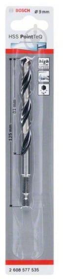 Свердло Bosch HSS PointTeQ HEX 9.0 x 125 мм 1 шт. 2608577535 - фото 2 Свердло Bosch HSS PointTeQ HEX 9.0 x 125 мм 1 шт. 2608577535 - фото 2
