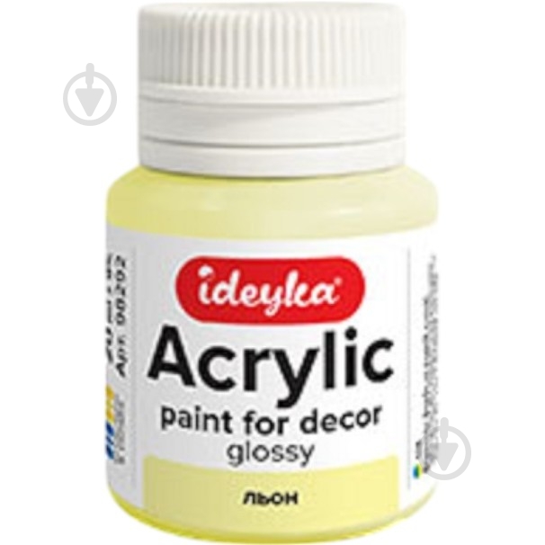 Акрил для декора Лен 20 мл Ideyka - фото 1 Акрил для декора Лен 20 мл Ideyka - фото 1