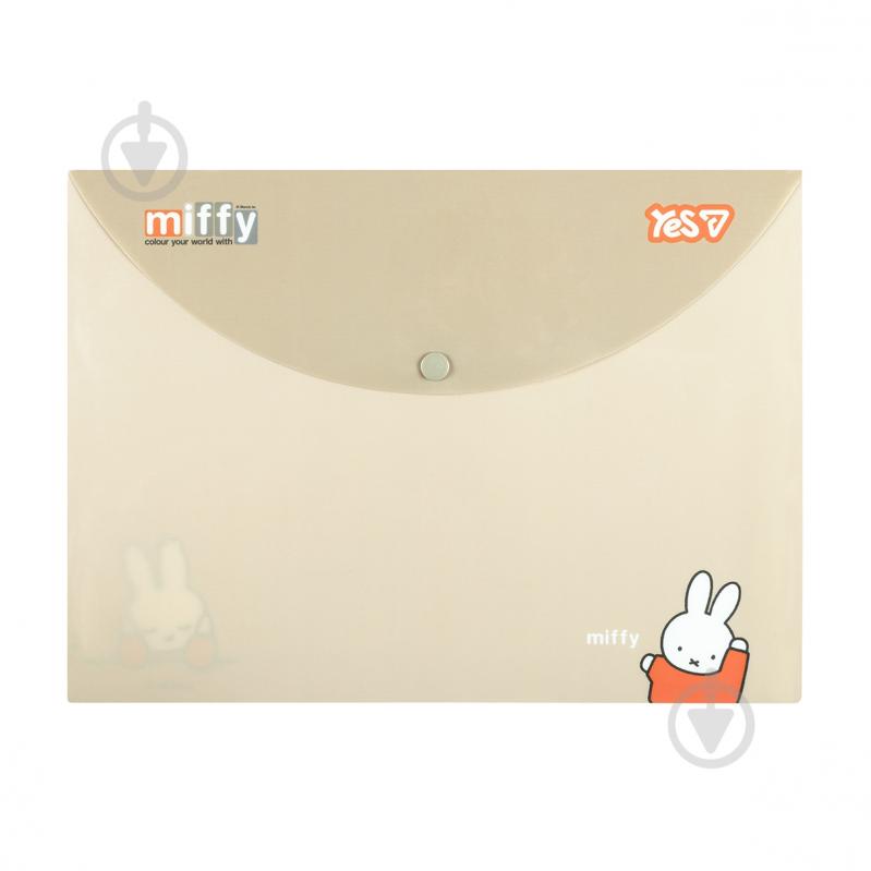 Папка-конверт на кнопке Miffy А4 492450 YES - фото 1 Папка-конверт на кнопке Miffy А4 492450 YES - фото 1