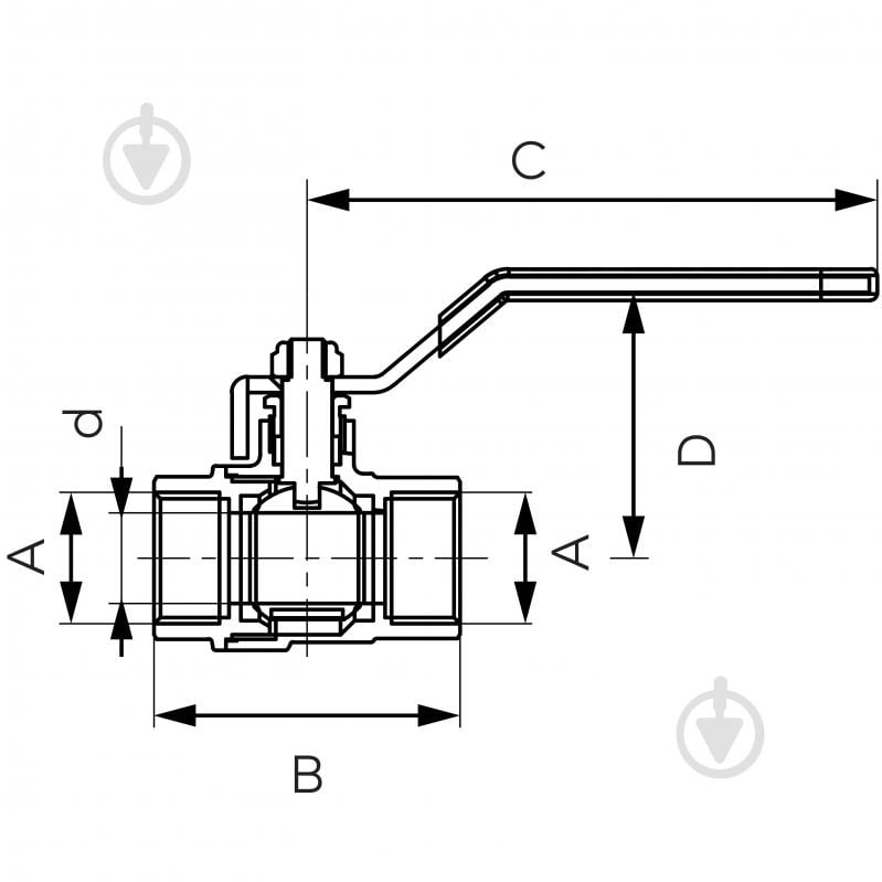 Кран кульовий Ferro F-Comfort 20 бар ручка важіль вр-вр 3/4” KFC2 - фото 2