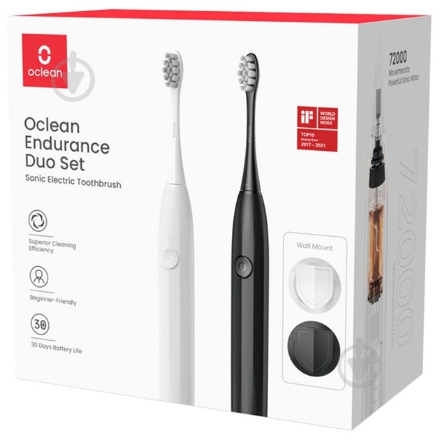 Набір електричних зубних щіток Oclean Endurance Duo Set - фото 22 Набір електричних зубних щіток Oclean Endurance Duo Set - фото 22