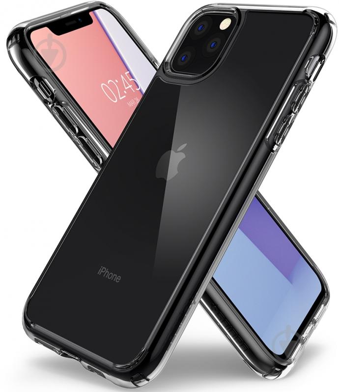 Чехол Spigen Crystal Hybrid Crystal Clear для Apple iPhone 11 Pro Max - фото 6 Чехол Spigen Crystal Hybrid Crystal Clear для Apple iPhone 11 Pro Max - фото 6