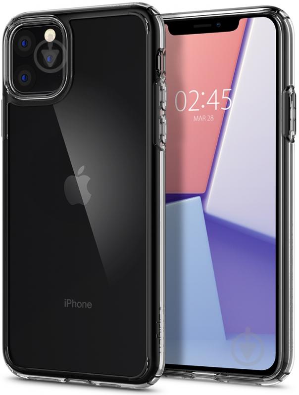 Чехол Spigen Crystal Hybrid Crystal Clear для Apple iPhone 11 Pro Max - фото 4 Чехол Spigen Crystal Hybrid Crystal Clear для Apple iPhone 11 Pro Max - фото 4