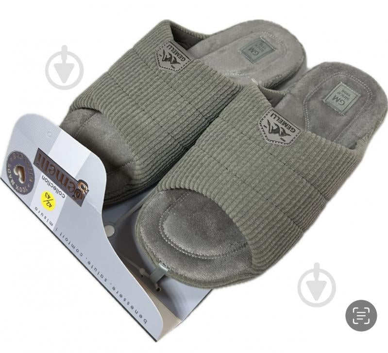 Тапки домашние Gemelli Марио темно-серый - фото 1 Тапки домашние Gemelli Марио темно-серый - фото 1