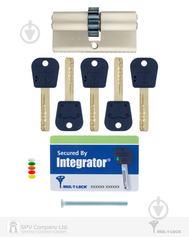 Циліндр Mul-T-Lock Integrator Nst 33x33 Cgw 33x33 ключ-ключ 66 мм нікель сатин - фото 5