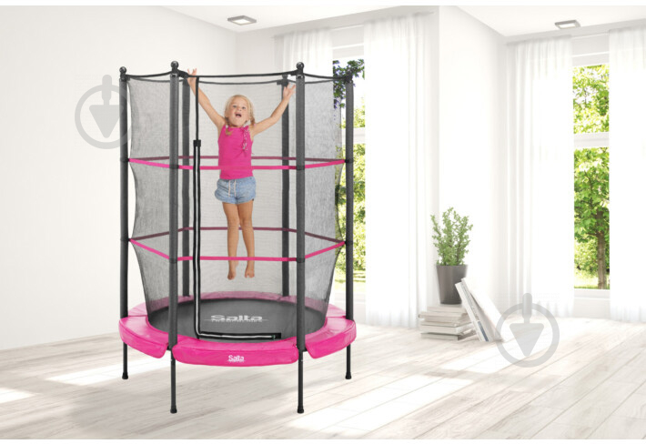 Батут Salta junior trampoline круглый 140 см pink - фото 5