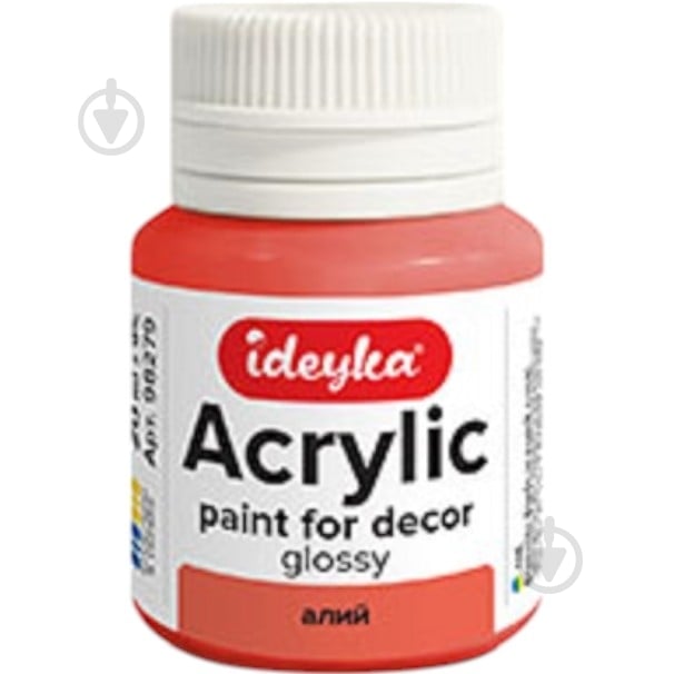 Акрил для декора Алый 20 мл Ideyka - фото 1