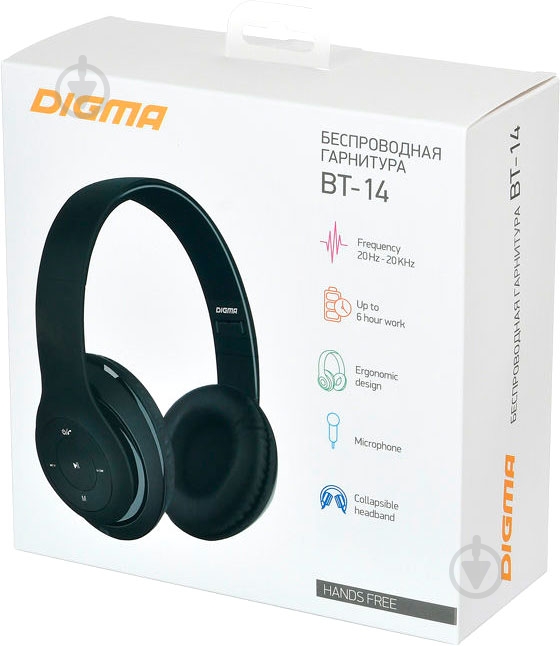 Наушники Digma black BT-14 - фото 13